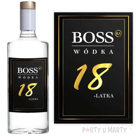 xx etykiety na butelke bosski 18 latek 5 szt