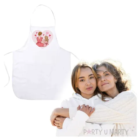 xx fartuch mama w serduszkach