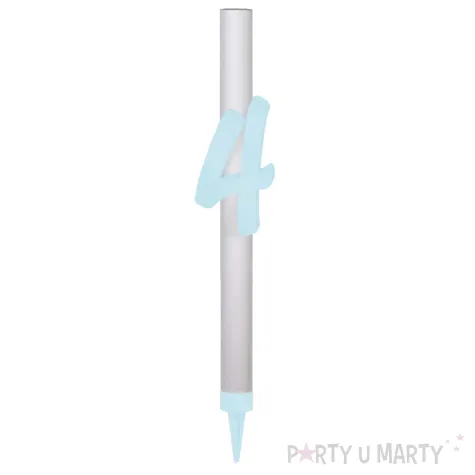 xx fontanna z dekoracja 4 urodziny blekitna pleksa