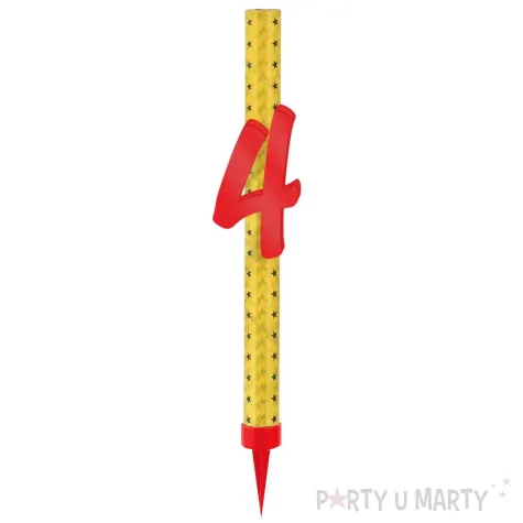 xx fontanna z dekoracja 4 urodziny czerwona pleksa