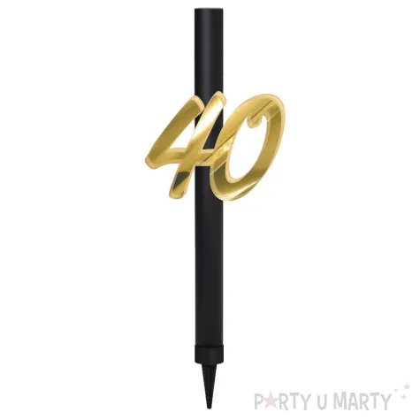 xx fontanna z dekoracja 40 urodziny zlote lust