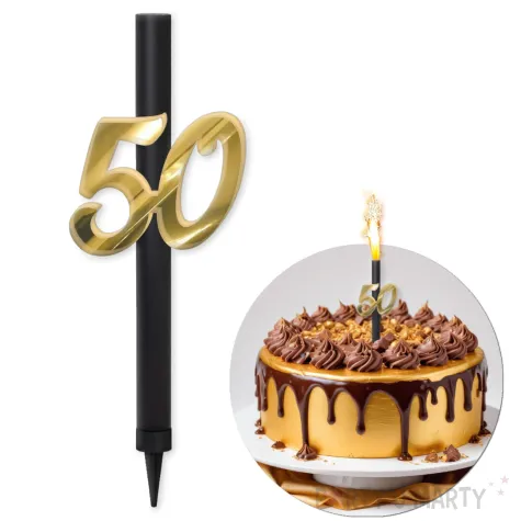 xx fontanna z dekoracja 50 urodziny zlote lust