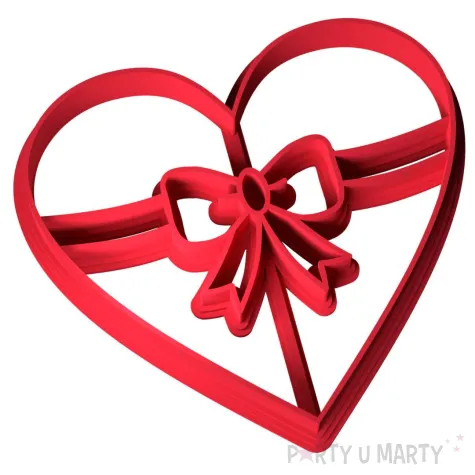 xx foremka walentynkowa serce prezent z kokarda