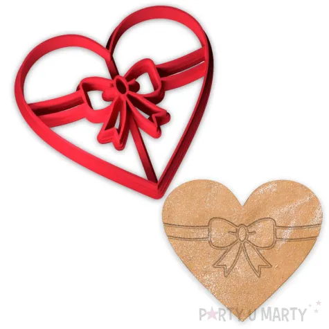 xx foremka walentynkowa serce prezent z kokarda