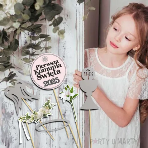 xx fotogadzet komunia 2025 srebr roz