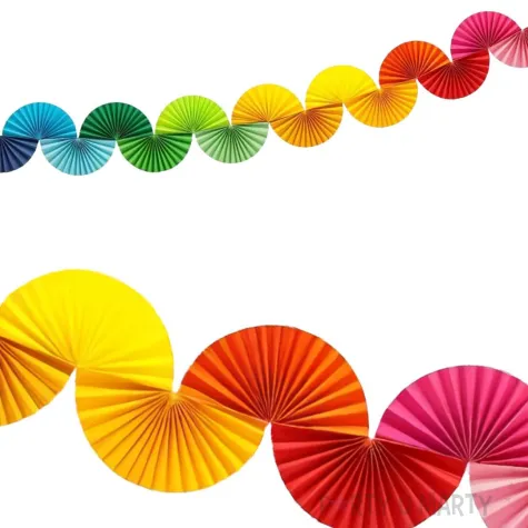 xx girlanda papierowa teczowe wachlarze 2 5m mix