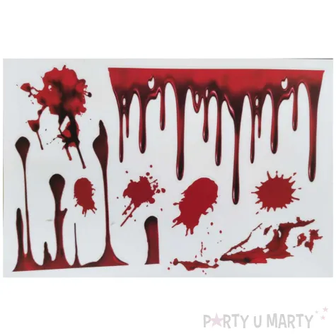 xx halloweenowa dekoracja elektrostatyczna krew
