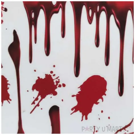 xx halloweenowa dekoracja elektrostatyczna krew