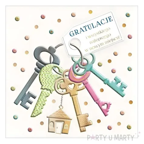 xx hko kartka okolicznosciowa kw dom klucze 1 szt