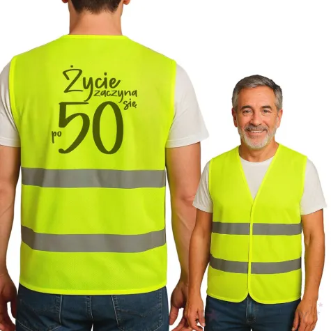 xx kamizelka odblaskowa zycie zaczyna sie po 50