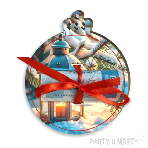 xx karnet na banknot bombka lampion