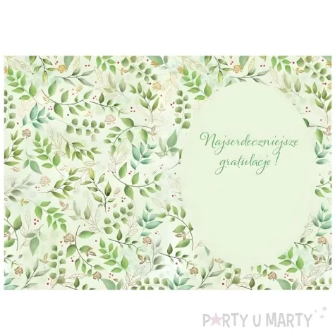 xx kartka okolicznosciowa uniwersalne gratulacje liscie henry a5