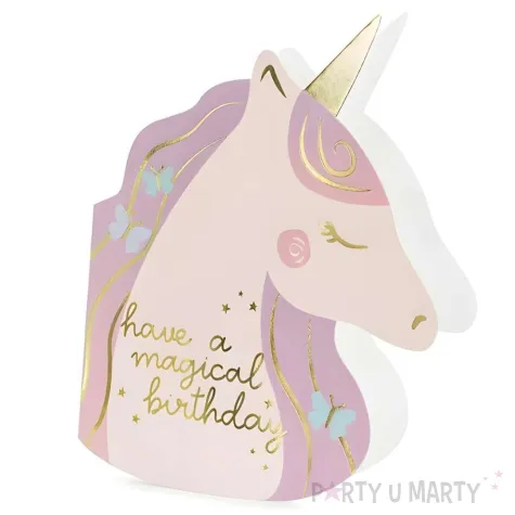 xx kartka urodzinowa jednorozec mix 15x18 5cm