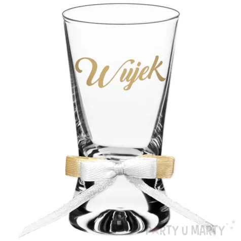 xx kieliszek do wodki wujek gold wedding z kokardka
