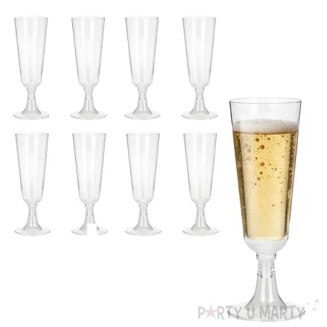 xx kieliszki plastikowe do szampana 150 ml 1 op 8 szt