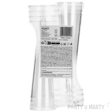 xx kieliszki plastikowe do szampana 150 ml 1 op 8 szt