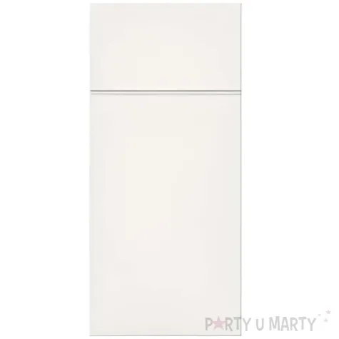 xx kieszonki na sztucce biala