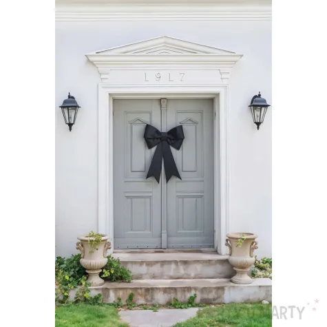 xx kokarda dekoracyjna diy czarna 55x71 cm