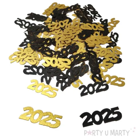 xx konfetti 2025 czarno zlote
