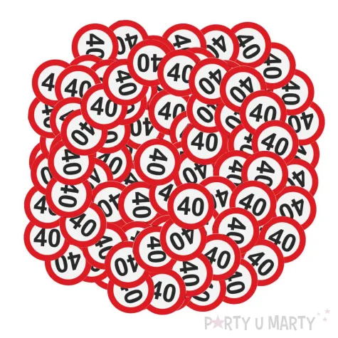 xx konfetti 40 urodziny traffic