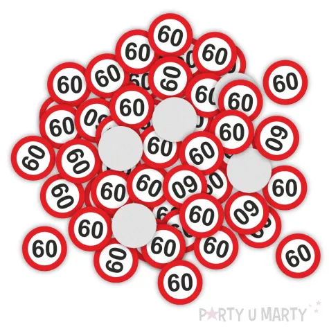 xx konfetti 60 urodziny traffic