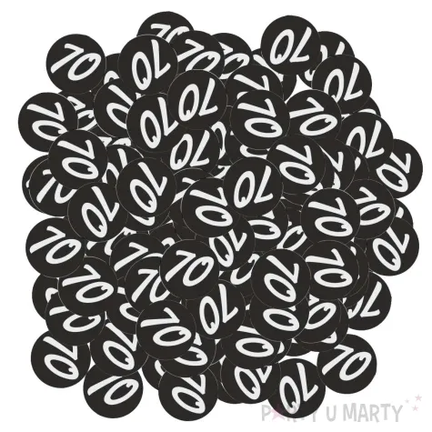 xx konfetti 70 urodziny glamour birthday