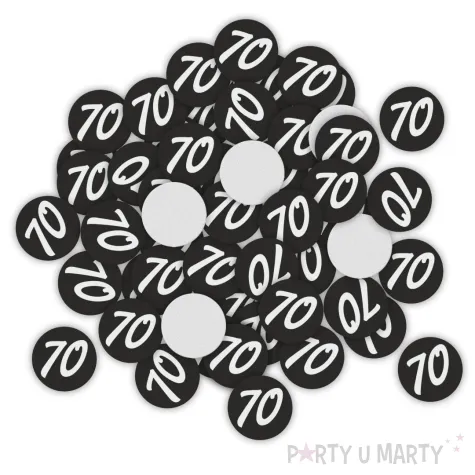 xx konfetti 70 urodziny glamour birthday