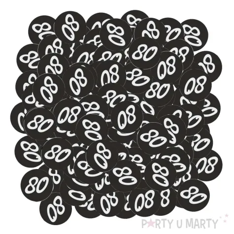 xx konfetti 80 urodziny glamour birthday