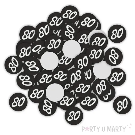 xx konfetti 80 urodziny glamour birthday