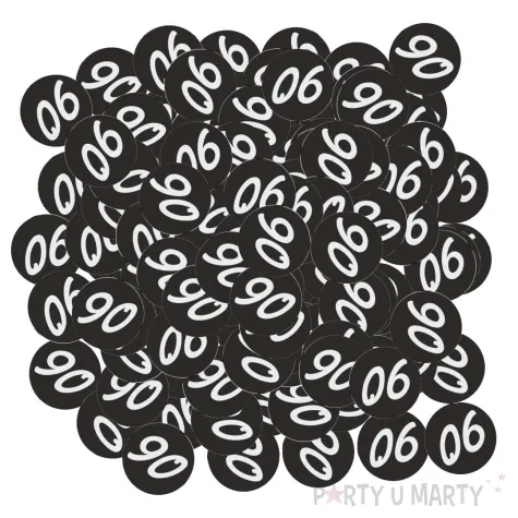 xx konfetti 90 urodziny glamour birthday