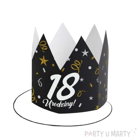 xx korony papierowe 18 urodziny glamour birthday 3 szt