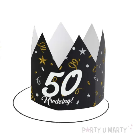 xx korony papierowe 50 urodziny glamour birthday 3 szt