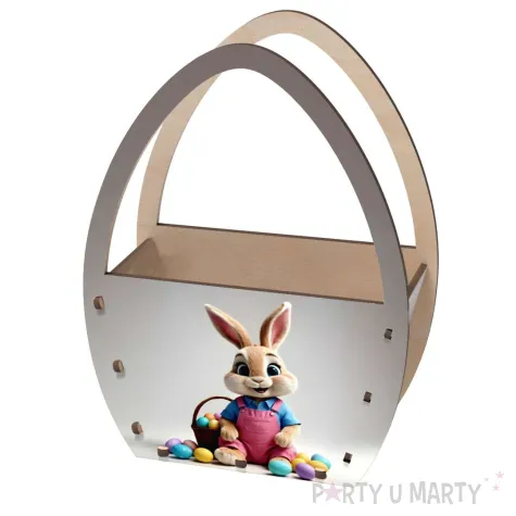 xx koszyk wielkanocny pani krolik i pisanki