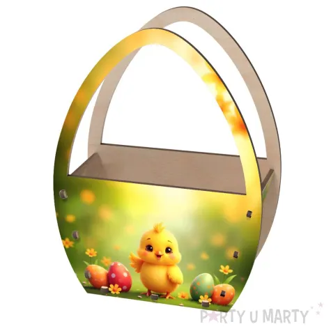 xx koszyk wielkanocny pisklak i pisanki