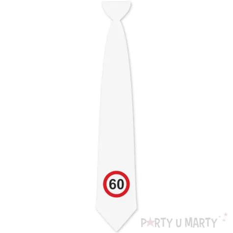 xx krawat bialy 60 urodziny traffic