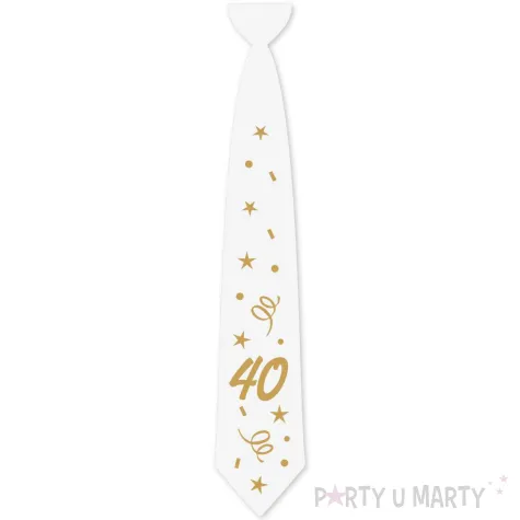 xx krawat bialy glamour birthday 40