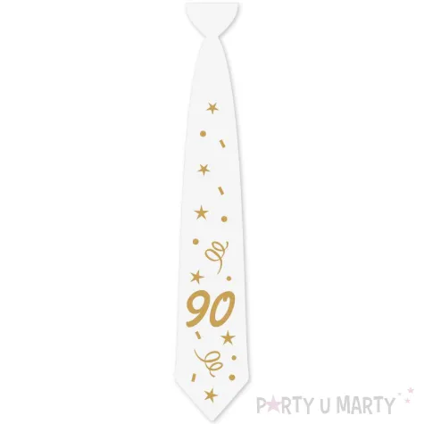 xx krawat bialy glamour birthday 90