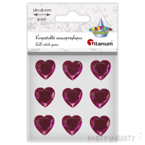 xx krysztalki samoprzylepne serca 8x8mm 627671