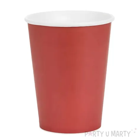 xx kubeczki papierowe ciemny czerwony 250ml 1 op 6 szt