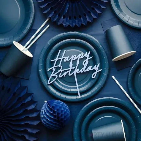 xx kubeczki papierowe granatowy 250ml 1 op 6 szt