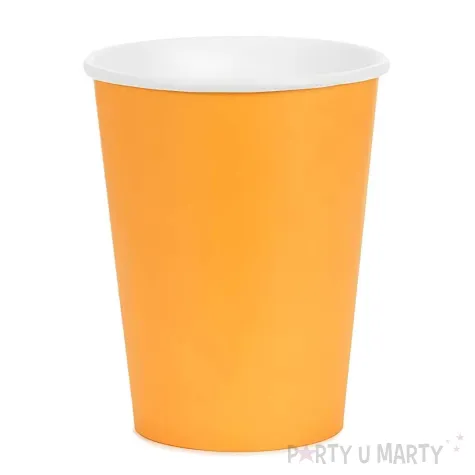 xx kubeczki papierowe jasny pomaranczowy 250ml 1 op 6 szt