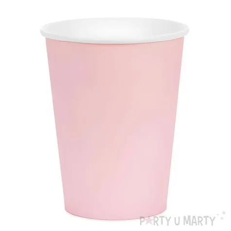 xx kubeczki papierowe jasny rozowy 250ml 1 op 6 szt