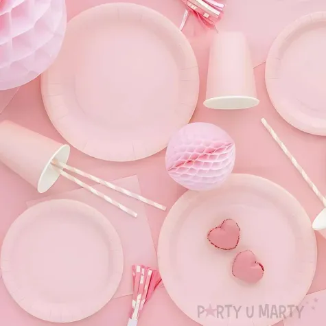 xx kubeczki papierowe jasny rozowy 250ml 1 op 6 szt