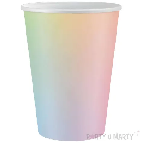 xx kubeczki papierowe teczowe 266 ml 6 szt