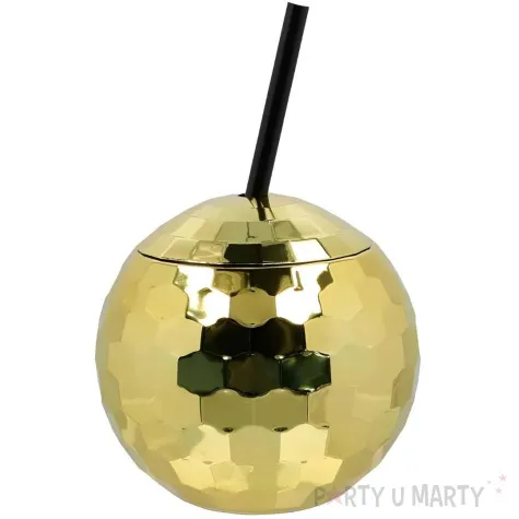 xx kubek kula disco z rurka zloty 650 ml