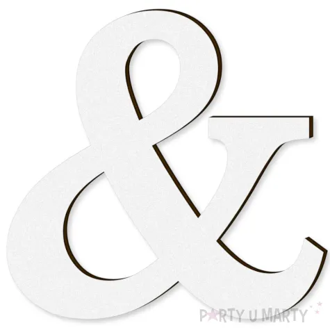 xx litera laminowana times bialy rozm l