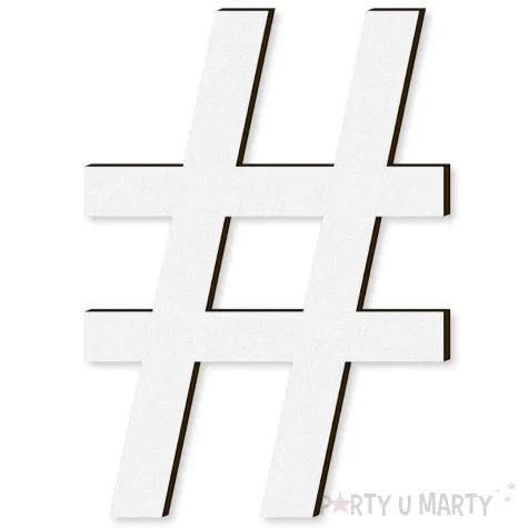 xx litera laminowana times bialy rozm s