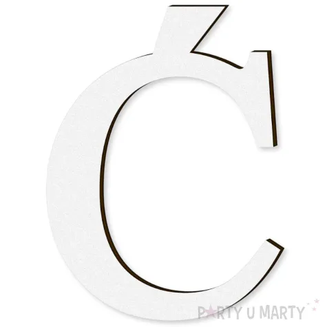 xx litera laminowana times c bialy rozm s