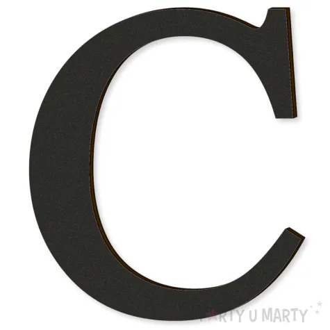 xx litera laminowana times c czarny rozm s