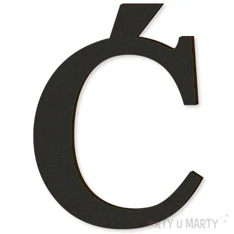 xx litera laminowana times c czarny rozm xl